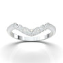 White Gold Vintage Floral Band Curved Filigree Ring Leaf Milgrain Contour Band Curved Crown Art Deco Floral Scroll Band Diamond Wedding Band
