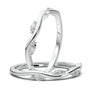White Gold Curved Band/ Marquise Floral Ring/ Leaf Vine Band/ Moissanite Wedding Ring/ Curved Contour Band/ Art Deco Band/ Gift For Her