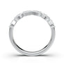 White Gold Art Deco Wedding Band, Milgrain Wedding Ring, Solid 14K Real White Gold, Vintage Style Wedding Bands, Stacking Bands For Women