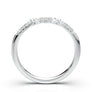 White Gold Wedding Band, Diamond Ring Women, Vintage Band, Curved Contour Band, Art Deco Ring, Antique Matching Ring, Stackable Ring For Her