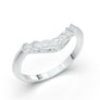 White Gold Vintage Floral Band Curved Filigree Ring Leaf Milgrain Contour Band Curved Crown Art Deco Floral Scroll Band Diamond Wedding Band