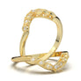 White Gold Vintage Floral Band Curved Filigree Ring Leaf Milgrain Contour Band Curved Crown Art Deco Floral Scroll Band Diamond Wedding Band