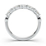 Moissanite Wedding Band/ White Gold Women's Ring/ Matching Bridal Ring/ Stacking Vintage Ring/ Anniversary Gift Her/ Marquise Half Eternity