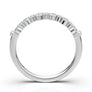 Art Deco Wedding Band, 14K White Gold Diamond Ring, Half Eternity Ring, Stacking Ring, Milgrain Wedding Band, Vintage Band, Matching Band