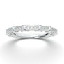 14K White Gold Engraved Band, Vintage Ring, Diamond Milgrain Band, Art Deco Band, Stacking Wedding Band, Layering Band, Anniversary Band