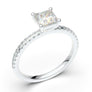 Princess Cut Diamond Ring, 14K White Gold Ring, Engagement Ring, Promise Ring, 1ct Diamond Ring, Anniversary Gift, Gift For Her, Moissanite