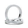 Thin Wedding Ring, Engraved Wedding Band, Curved Delicate Band, Contour Wedding Ring, Scroll Carved Band 14K White Gold Nickel Free Platinum