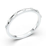Diamond Wedding Ring, 1.3mm Natural Diamond Ring, Minimalist Wedding Band, 14K White Gold Wedding Band, Engagement Band, Anniversary Gift