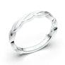 Infinity Wedding Band, White Gold Eternity Band, Twisted Delicate Unique Ring, Bridal Dainty Stacking Promise Ring, Anniversary Gift For Her