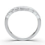 Vintage Style Engraved Wedding Band, V Pointed Wedding Ring, 14K White Gold Ring, Curved Milgrain Band, Contour Wedding Ring, Scroll Carved