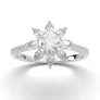 Vintage Moissanite Engagement Ring, White Gold Ring, Halo Engagement Ring, Unique Moissanite Wedding Ring, Bridal Ring, Anniversary Ring