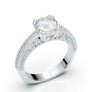 Art Deco Engagement Ring - Vintage Inspire Ring - Antique Style - Round Cut Diamond Ring - 1 Carat - 14K White Gold Ring - Milgrain Filigree
