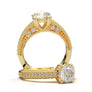 Art Deco Engagement Ring - Vintage Inspire Ring - Antique Style - Round Cut Diamond Ring - 1 Carat - 14K White Gold Ring - Milgrain Filigree