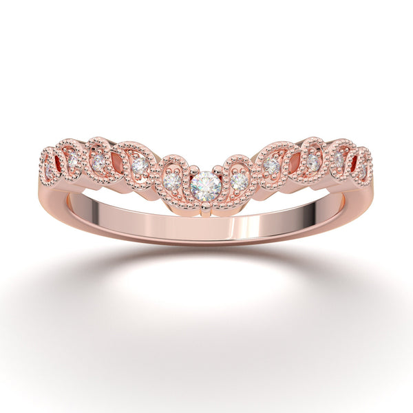 Rose gold sale wedding band kay