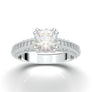 Art Deco Engagement Ring - Vintage Inspire Ring - Antique Style - Round Cut Diamond Ring - 1 Carat - 14K White Gold Ring - Milgrain Filigree
