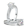 Art Deco Engagement Ring, 1.0 CT Round Cut Diamond Ring, Moissanite Milgrain Ring, 14K White Gold Daily Ring, Vintage Wedding Ring, Gift Her