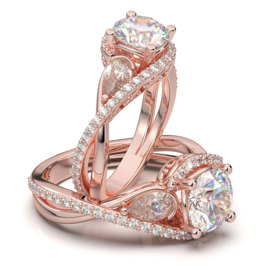 Diamond engagement bands for her Clearance