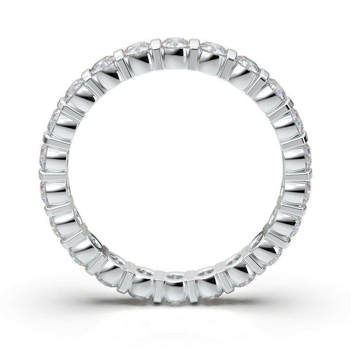 White Gold Eternity Band Bar Set 1.5 Carat