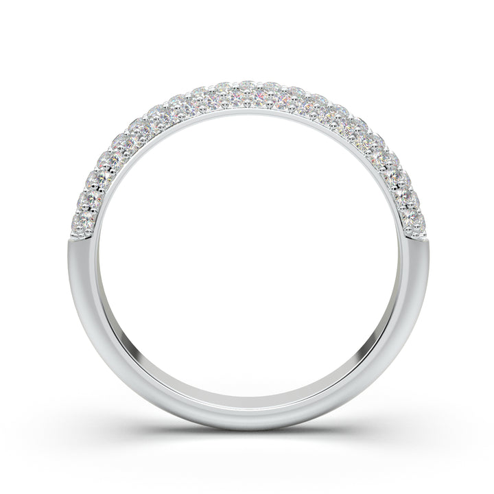 White Gold Pave Wedding Band