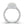 White Gold Emerald Cut Large Halo Ring