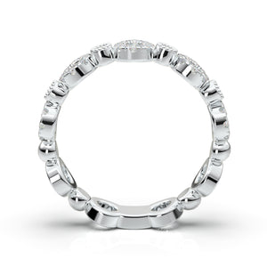 Home Try On--White Gold Vintage Stackable Circle Band