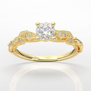 Yellow Gold Floral Vine Ring