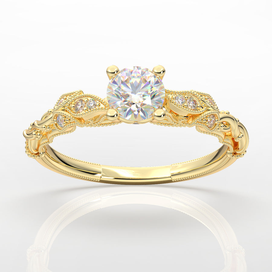 Yellow Gold Floral Vine Ring