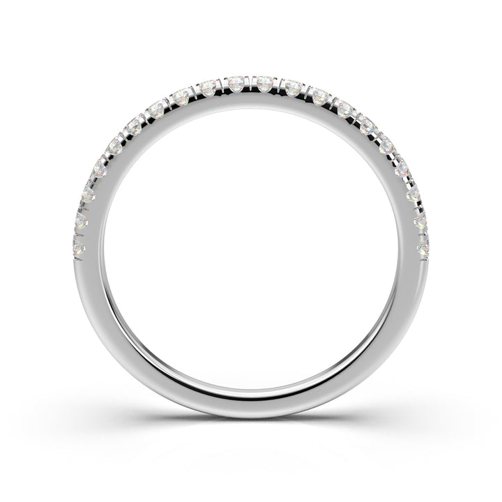 White Gold U-Cut Wedding Band