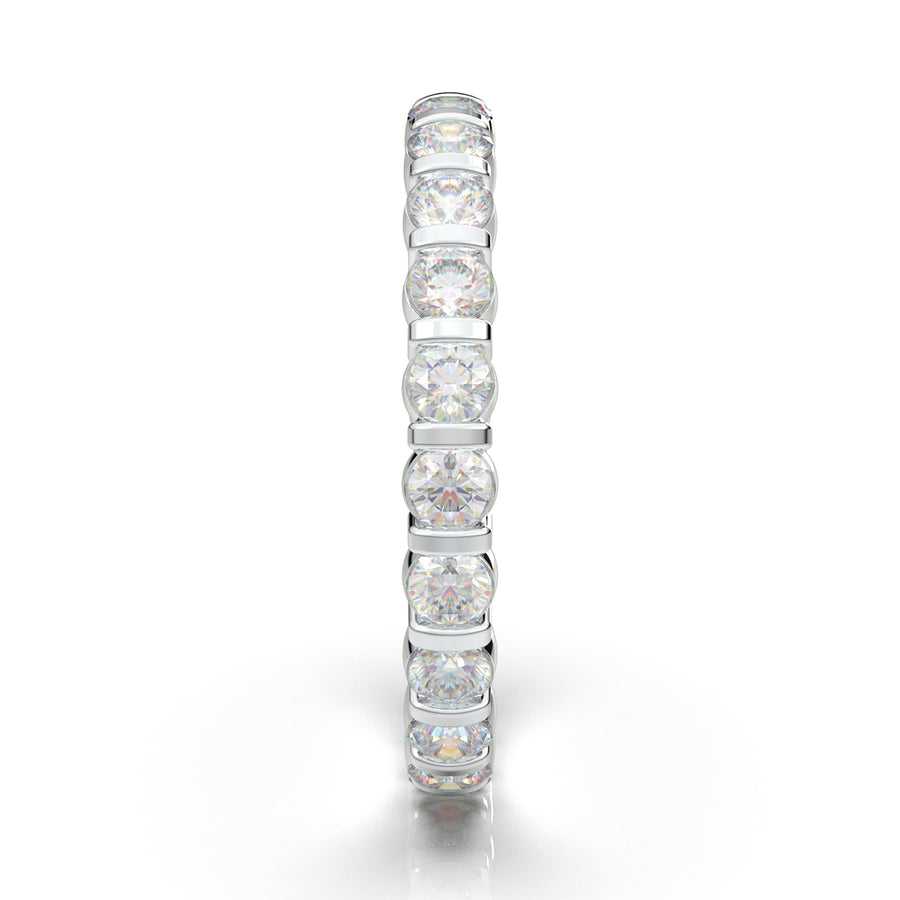 Home Try On--White Gold Eternity Band Bar Set 1.5 Carat