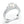 White Gold Vintage Oval Three Stone Ring