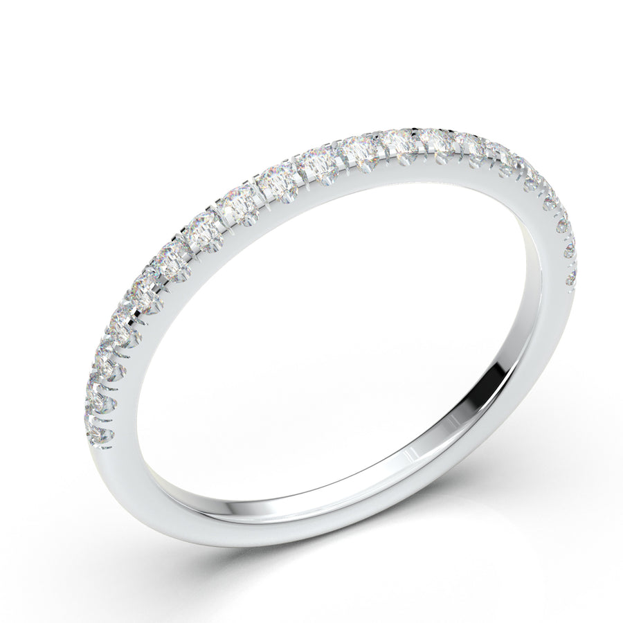 White Gold U-Cut Wedding Band