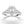 White Gold Pear Halo Split Shank Ring