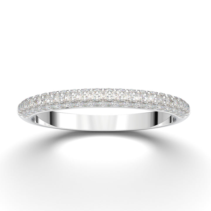 White Gold Pave Wedding Band