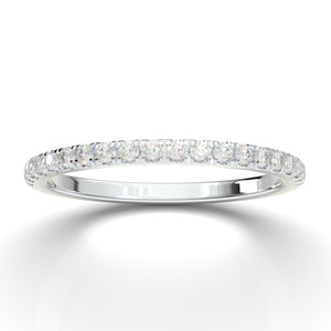 White Gold U-Cut Wedding Band