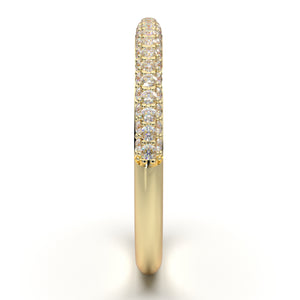 Home Try On--Yellow Gold Pave Wedding Band