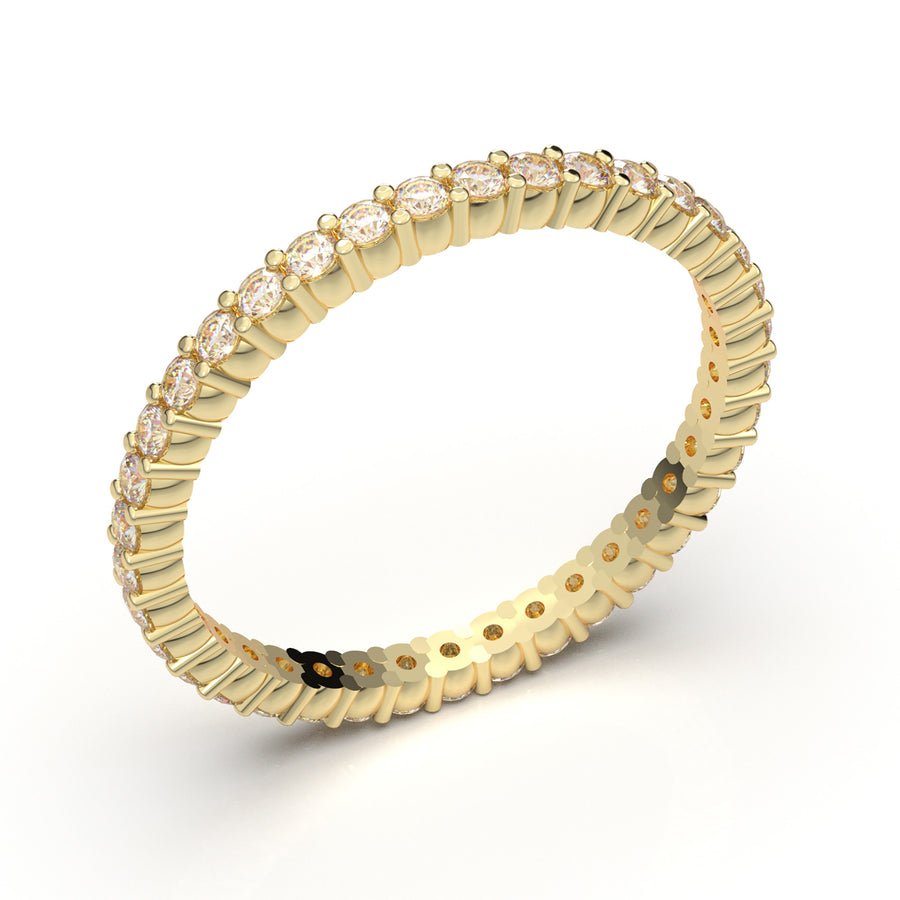 Home Try On--Yellow Gold Eternity Band 1/2 Carat