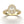 Yellow Gold Pave Oval Halo Ring