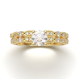 Yellow Gold Stackable Engagement Set