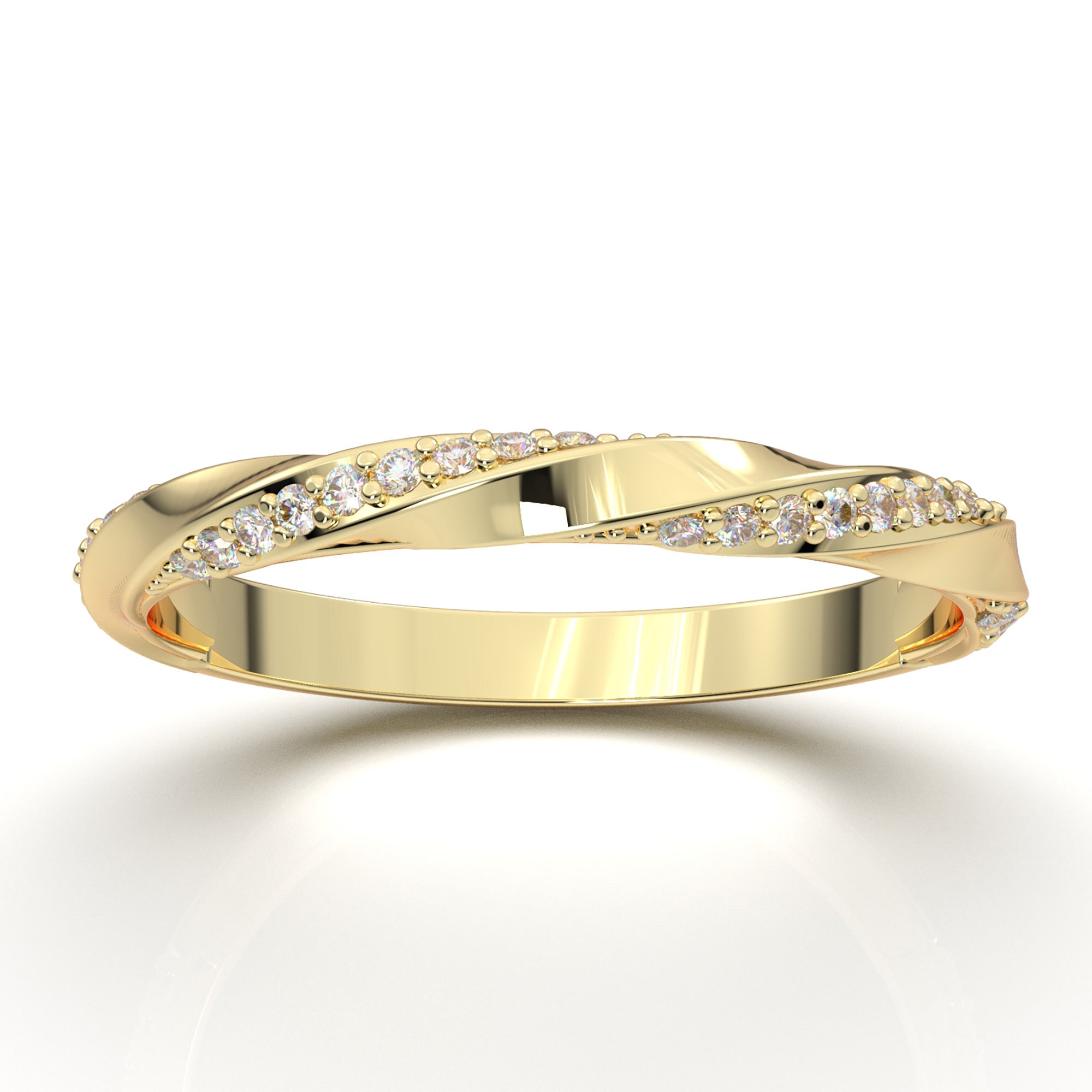 Yellow gold diamond wedding bands Clearance