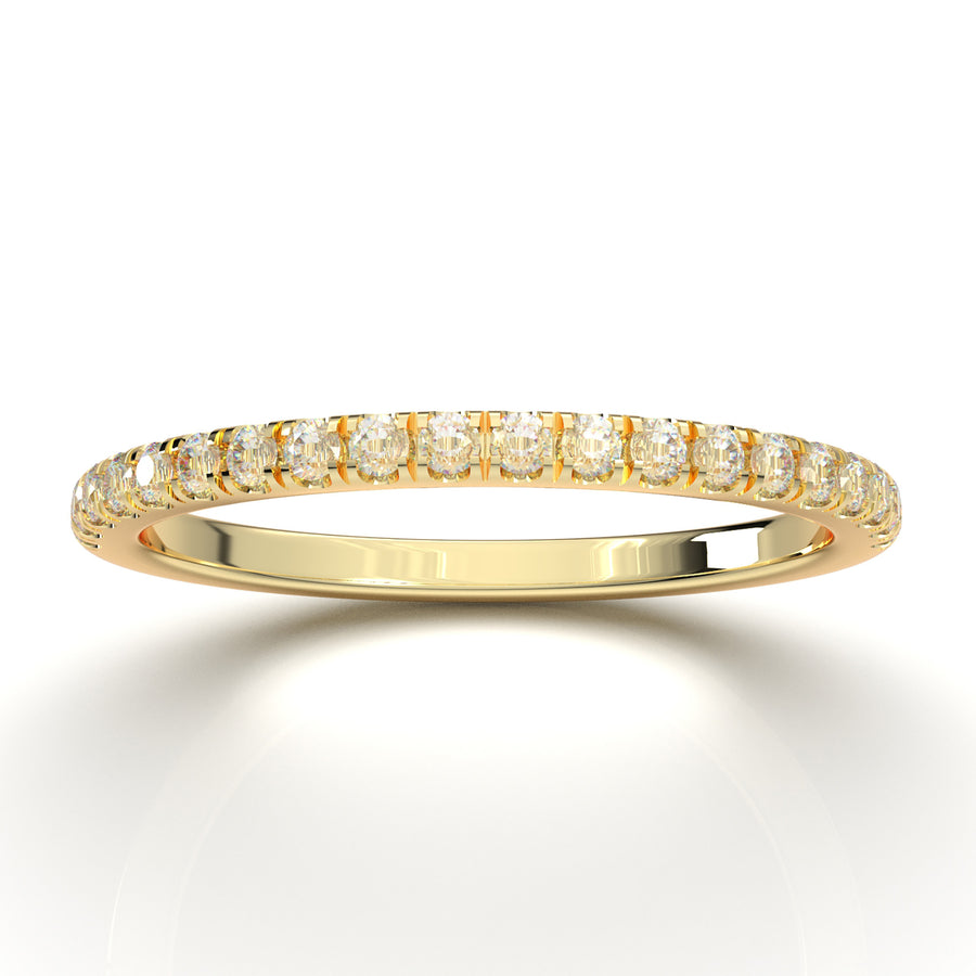 Home Try On--Yellow Gold U-Cut Wedding Band