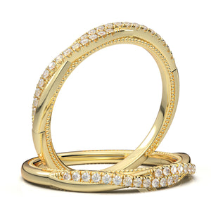Rose Gold Infinity Milgrain Band