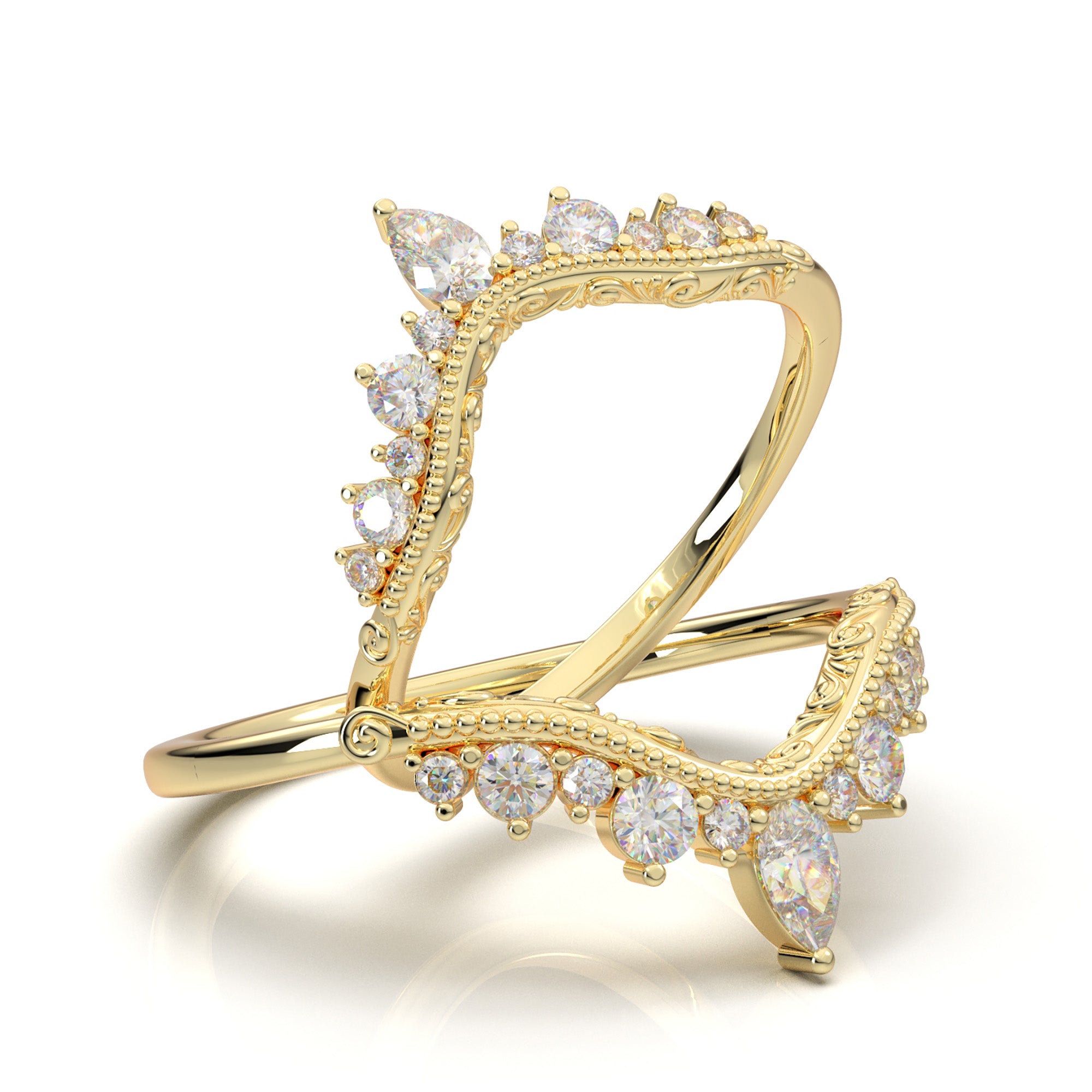 Ayilyam Vanki Diamond Ring Online Jewellery Shopping India | Yellow Gold  14K | Candere by Kalyan Jewellers
