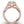 Home Try On--Rose Gold Princess Cut Halo Twist Shank Ring
