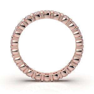 Home Try On--Rose Gold Eternity Band Bar Set 1.5 Carat