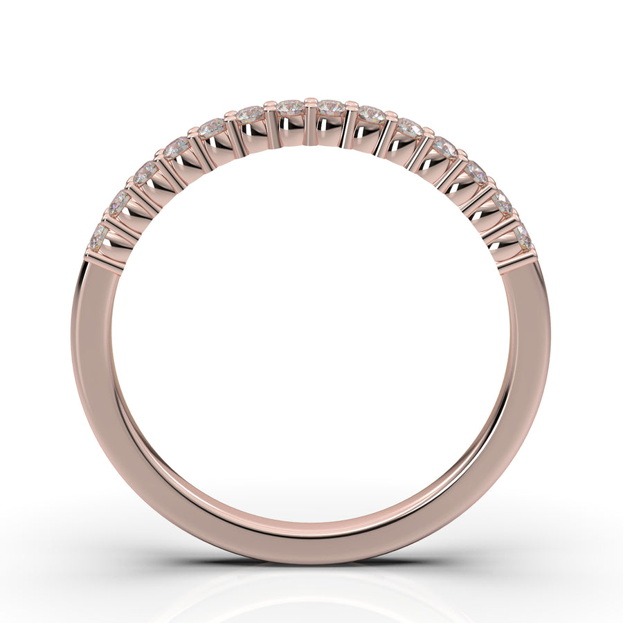 Home Try On--Rose Gold Classic Shared Prong Band
