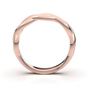 Home Try On--Rose Gold Infinity Plain Solitaire Band