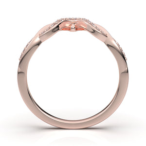 Home Try On--Rose Gold Infinity Twist Pointed Band