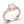 Rose Gold Twisted Curved Three Stone Ring