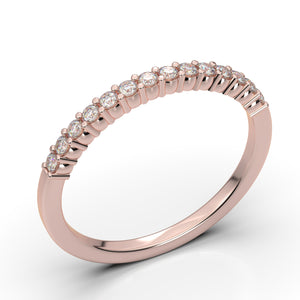Rose Gold Classic Shared Prong Band