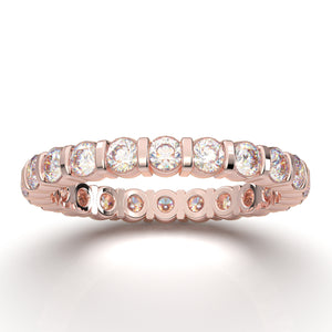 Home Try On--Rose Gold Eternity Band Bar Set 1.5 Carat
